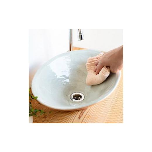 陶磁器・漆器・ガラス 滋賀県 甲賀市 火色楕円手洗鉢(W40cm)washbowl-02　信楽焼・明山 【京北】