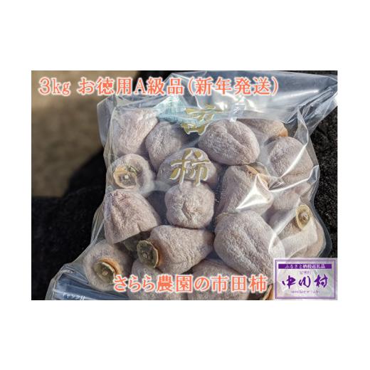 ふるさと納税 果物類 柿 長野県 中川村 2026年2月以降順次お届け予定 さらら農園の市田柿 3kg(お徳用A級品)約1kg×3袋 2026年2月以降順次お届け予定 …
