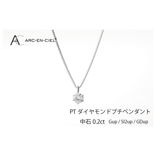 ふるさと納税 大阪府 泉佐野市 アルカンシェル プラチナ ダイヤ プチペンダント（計0.2ct） ファッション 腕時計、アクセサリー レディースアクセサリー