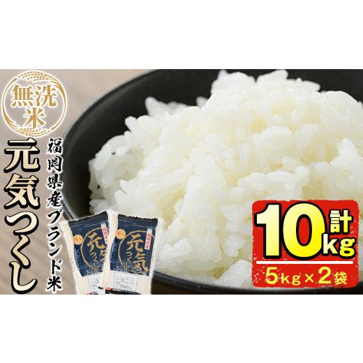 ふるさと納税 無洗米 福岡県 春日市 令和7年産 福岡県産ブランド米「元気つくし」無洗米(計10kg・5kg×2袋)お米 10キロ ごはん ご飯 ksg0379 朝ごはん本舗_1