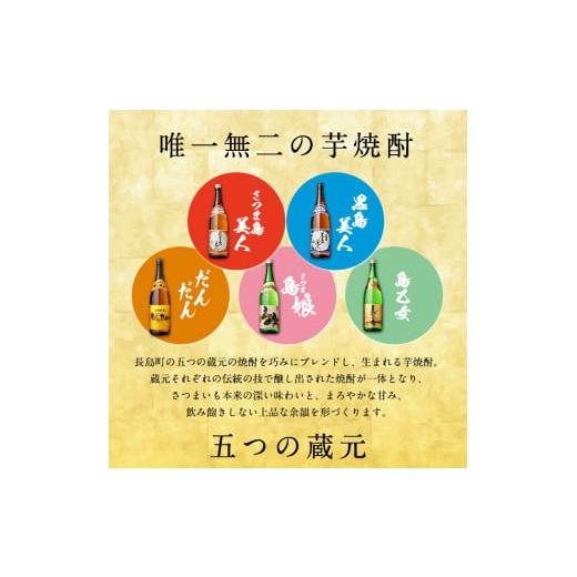ふるさと納税 焼酎 いも 鹿児島県 長島町 本格焼酎 さつま島美人・島娘セット（1,800mlの2本入り）定期便 全6回_nagashima-1607の画像