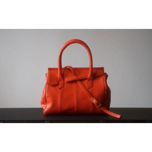 ふるさと納税 カバン 手提げ 東京都 墨田区 OBI MINI(野生鹿革バッグ) RGルージュ   1377 RGルージュ