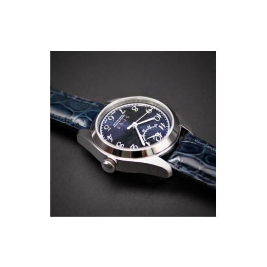 ふるさと納税 小物 長野県 岡谷市 腕時計 機械式 SPQR Ventuno pr-nc(ネイビー) バンド 濃藍クロコダイル 腕時計 時計 ブランド SPQR スポール メンズ レデ…