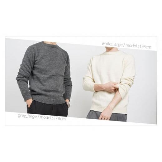 ふるさと納税 服 男 山形県 寒河江市 ユニセックス ミドルゲージ プレーン セーター (グレー・XL) 046-H-SS021-GRXL グレー・XL