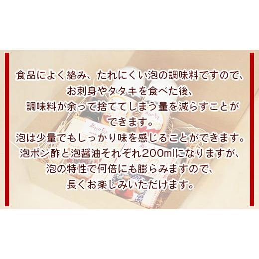 ふるさと納税 高知県 香南市 泡になる調味料 あわポン酢とあわ醤油 各1本 - ギフト のし対応可能 ゆず 本醸造 泡容器 刺し身 卵焼き サラダ 豆腐 aw-0002｜furusatochoice｜05