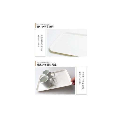 ふるさと納税 食器・グラス 和歌山県 海南市 ノンスリップトレー 33cm Sサイズ ホワイト すべり止め お盆 白無地 紀州漆器 みよし漆器本舗 紀州塗りの画像