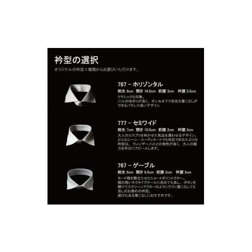 ふるさと納税 服 男 和歌山県 和歌山市 decollouomo メンズドレスシャツ オーダーメイド DJS-787X（標準サイズ：バスト119cm・裄丈86cmまで）の画像