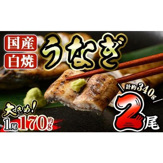 ふるさと納税 うなぎ 宮崎県 門川町 国産 うなぎ 白焼き (約170g×2尾) 国産 鰻 ウナギ 小分け 真空包装 真空パック AW-19 丸正水産