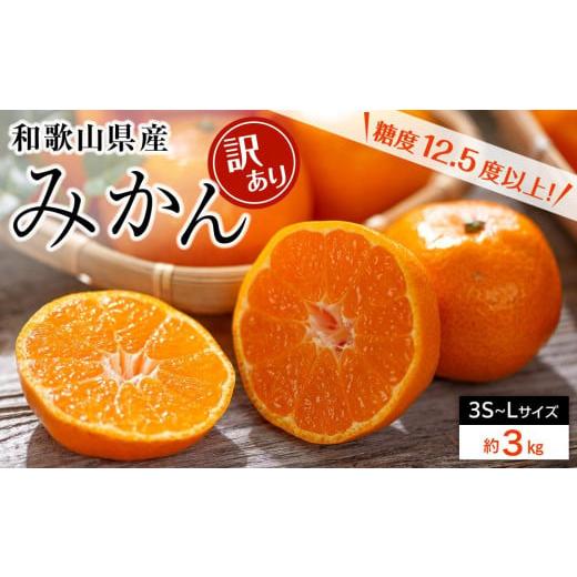 ふるさと納税 和歌山県 上富田町 和歌山県産 糖度 12.5度以上 訳あり みかん 3kg 3S〜Lサイズ混合[MG56]