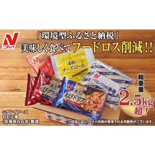 ふるさと納税 宮城県 白石市 ニチレイ冷凍食品|フードロス削減に貢献できる「地球にGood!」な詰め合わせ ★総重量2.5kg超!★[39151]