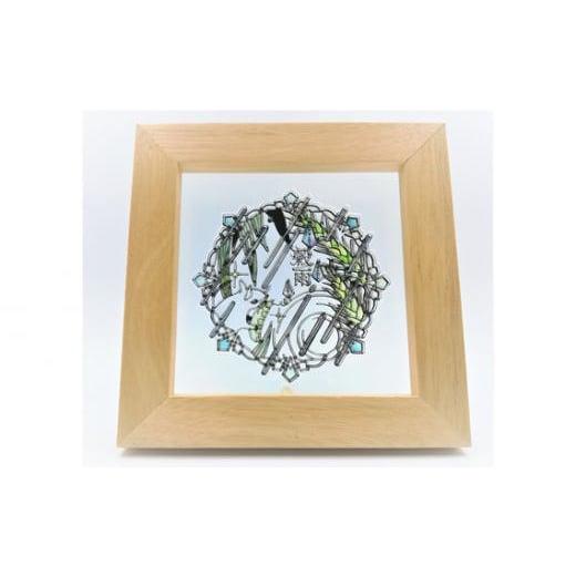 ふるさと納税 陶磁器・漆器・ガラス 埼玉県 川越市 KOEDO川越硝子「切り絵ガラスアート」M(穀雨) / ステンドグラス エッチング 二十四節気 埼玉県 穀雨