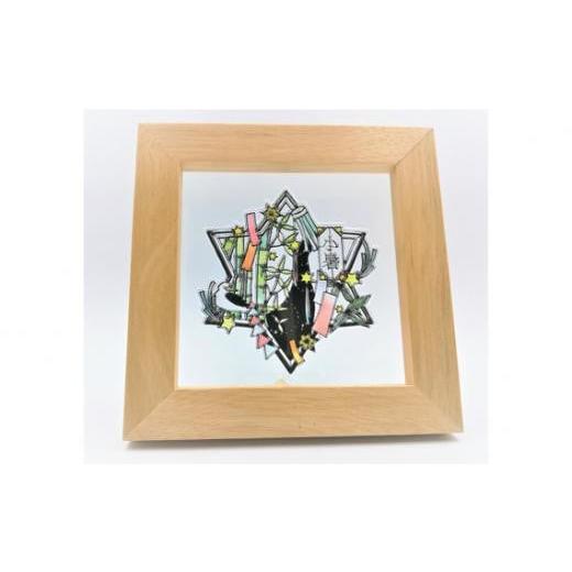 ふるさと納税 陶磁器・漆器・ガラス 埼玉県 川越市 KOEDO川越硝子「切り絵ガラスアート」M(小暑) / ステンドグラス エッチング 二十四節気 埼玉県 小暑