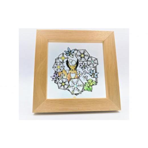 ふるさと納税 陶磁器・漆器・ガラス 埼玉県 川越市 KOEDO川越硝子「切り絵ガラスアート」M(小雪) / ステンドグラス エッチング 二十四節気 埼玉県 小雪