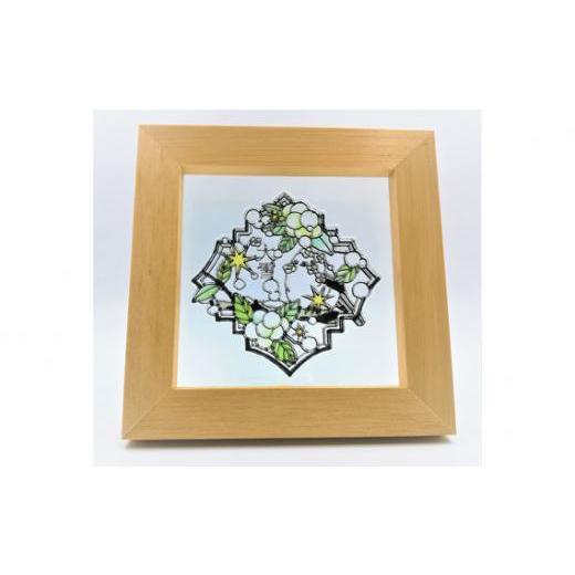 ふるさと納税 陶磁器・漆器・ガラス 埼玉県 川越市 KOEDO川越硝子「切り絵ガラスアート」M(大雪) / ステンドグラス エッチング 二十四節気 埼玉県 大雪