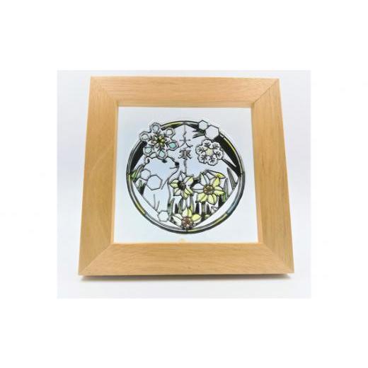 ふるさと納税 陶磁器・漆器・ガラス 埼玉県 川越市 KOEDO川越硝子「切り絵ガラスアート」M(大寒) / ステンドグラス エッチング 二十四節気 埼玉県 大寒