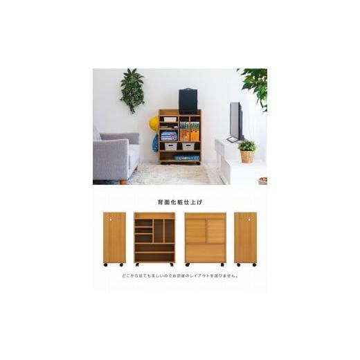 ふるさと納税 木工品・竹工品 和歌山県 海南市 ランドセルラック 2人用 キャスター付き ホワイトウッド avd101102202の画像