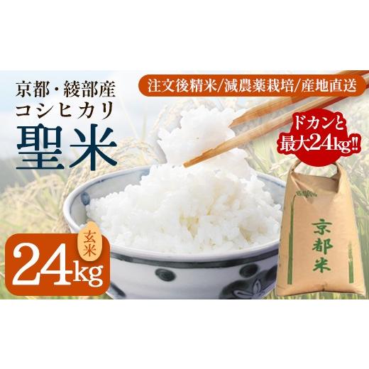 ふるさと納税 米 コシヒカリ 京都府 綾部市 業務用 京都府産コシヒカリ 聖米 玄米24kg | 米 お米 こしひかり 玄米 ごはん おこめ 国産 京都府 綾部市 玄米 24k…