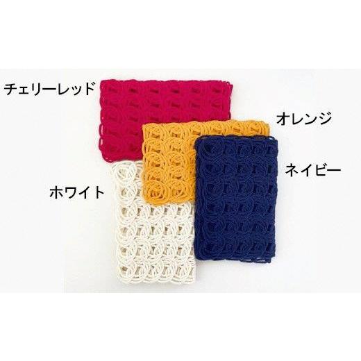 ふるさと納税 小物 ストール・マフラー 新潟県 五泉市 差し込み ショートマフラー ループ柄 ( ネイビー ) ウール & アルパカ コード刺繍 レディース 日本製 |…