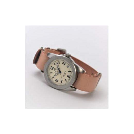 ふるさと納税 小物 長野県 岡谷市 腕時計 クオーツ式 SPQR masterpiece レギュラー文字盤 NATOタイプ栃木レザーTASHバンド (文字盤:アイボリー バンド:キ…