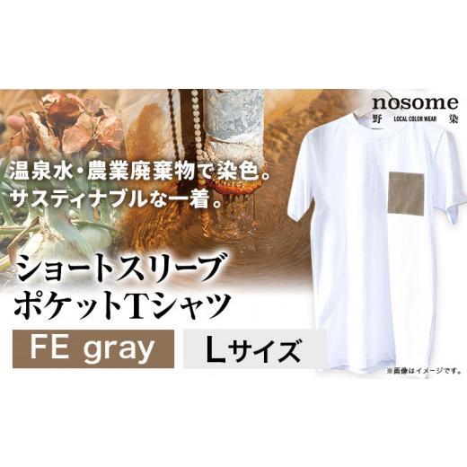 ふるさと納税 北海道 本別町 [L:サイズ]野の色を着る。温泉水・農業廃棄物で染色したショートスリーブポケット(Tシャツ)FE gray 合同会社nosome 送料無料…