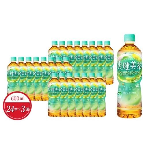 ふるさと納税 お茶類 滋賀県 守山市  定期便 爽健美茶 PET 600ml（24本入）×3か月 カフェインゼロ ブレンド茶 飲料 ドリンク BB-0037の画像