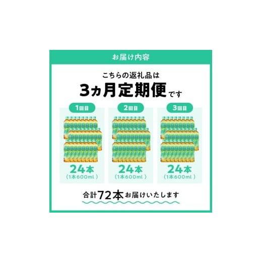 ふるさと納税 お茶類 滋賀県 守山市  定期便 爽健美茶 PET 600ml（24本入）×3か月 カフェインゼロ ブレンド茶 飲料 ドリンク BB-0037の画像