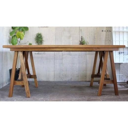 ふるさと納税 雑貨・日用品 インテリア 京都府 亀岡市 キャメル アンティーク風 無垢材 ソーホース デスク トリアン脚 アンティーク風 家具 Dea-Sirio 北海道…