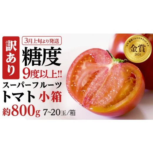 ふるさと納税 野菜類 トマト 茨城県 桜川市 [ 2027年 収穫分 ] 訳あり スーパーフルーツトマト 小箱 約800g × 1箱 (7〜20玉/1箱) 糖度9度以上 先行予約 茨…