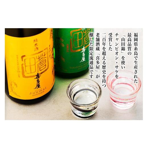 ふるさと納税 福岡県 八女市 【ギフト用】限定流通【喜多屋・蒼田　特純・純米セット】 