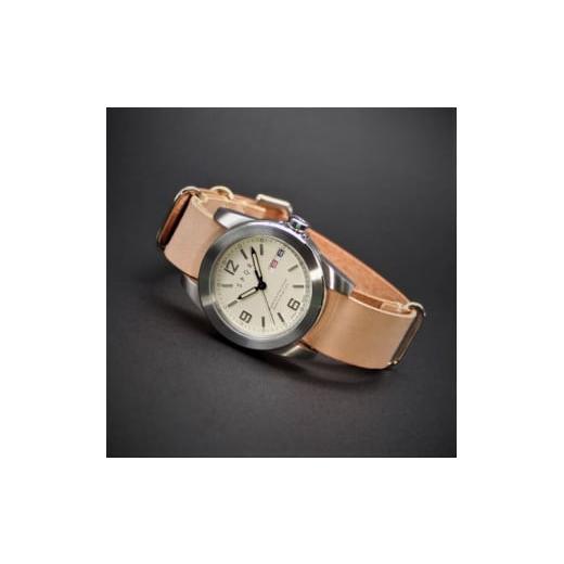 ふるさと納税 小物 長野県 岡谷市 腕時計 クオーツ式 SPQR masterpiece dd NATOタイプ栃木レザーTASHバンド (文字盤:グレイ バンド:ワインレッド) 腕時…