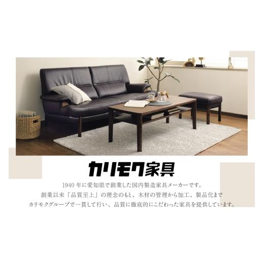 ふるさと納税 家具 愛知県 東浦町  カリモク家具 合成皮革張り 長椅子 WS1123BW ソファ 2人掛け 国産 karimokuの画像