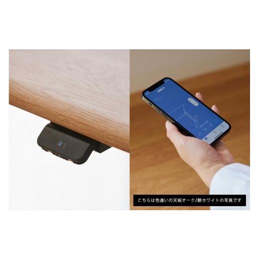 ふるさと納税 家具 テーブル 福岡県 大川市  幅120cm ウォールナット 配線トレー付 電動昇降デスク 無垢材 パソコンデスク WAAKstandingPro_6