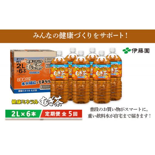 ふるさと納税 お茶類 北海道 恵庭市 『定期便：全5回』健康ミネラルむぎ茶2L×6本 500010の画像