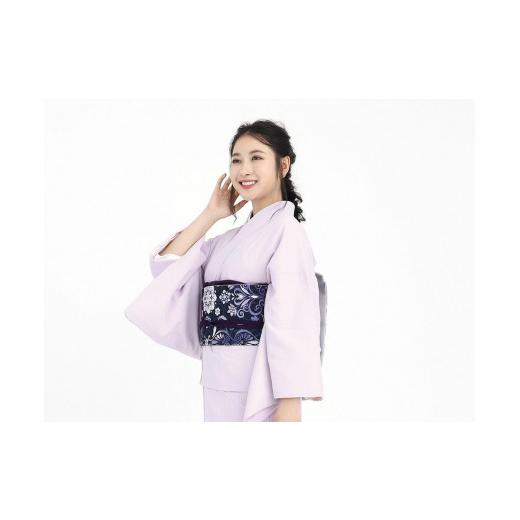 ふるさと納税 織物・繊維品 京都府 京都市  たゆたふ 30秒で着られる色無地 袷 六花（ROCCA）（薄紫 Ｌサイズ） 薄紫　Ｌサイズ_1