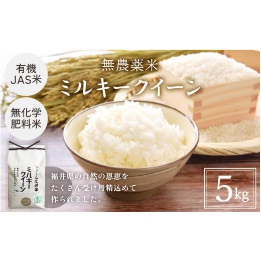 ふるさと納税 米 ミルキークイーン 福井県 越前市 白米 有機JAS米 ミルキークイーン 5kg 白米