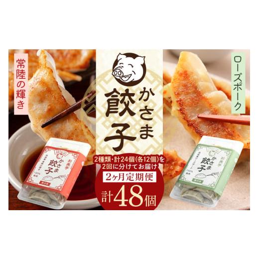 ふるさと納税 餃子 茨城県 笠間市 2カ月定期便 彩美亭 かさま餃子 常陸の輝き・ローズポークセット 12個入り 2カ月定期便 (計48個)