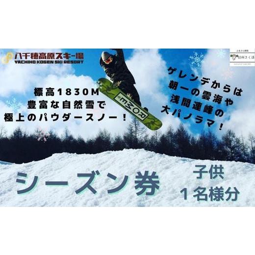 ふるさと納税 スキーチケット 長野県 佐久穂町 2025-2026シーズン 八千穂高原スキー場 シーズン券 子供 1名様[AD-112]