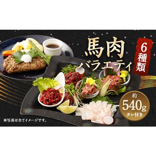 ふるさと納税 馬肉 熊本県 高森町 順次発送 6種 馬肉 バラエティ セット 約540g 食べ比べ 馬刺 馬刺し タレ付き 順次発送