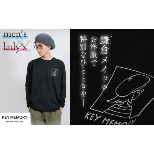 ふるさと納税 服 神奈川県 鎌倉市 [0] KEYMEMORY 鎌倉 ウィンドーイラストロングTシャツ BLACK [0]