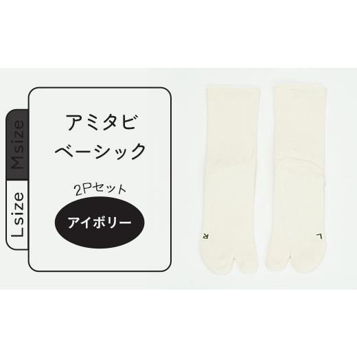 ふるさと納税 ファッション 長野県 長野市 J0750-02 アミタビ ベーシック アイボリー 2Pセット Lサイズ (タイコー) アイボリー Lsize(25-27cm)