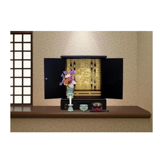 ふるさと納税 雑貨・日用品 和歌山県 海南市 タツクラフト 紀州塗り ミニ仏壇 大 鉄黒 Tk281の画像