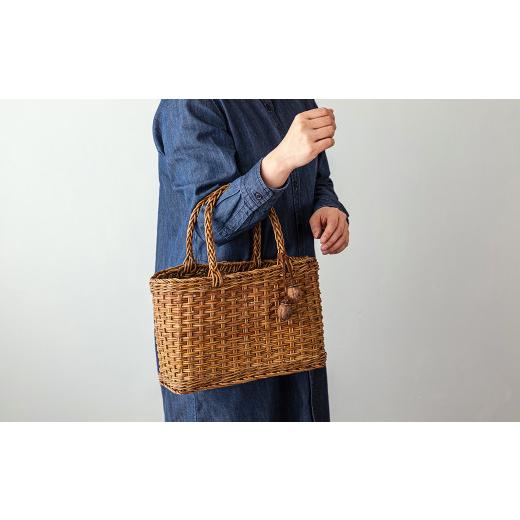 ふるさと納税 民芸品・工芸品 岩手県 西和賀町 若畑創作館 あけび蔓「二本編み」籠バッグ_2