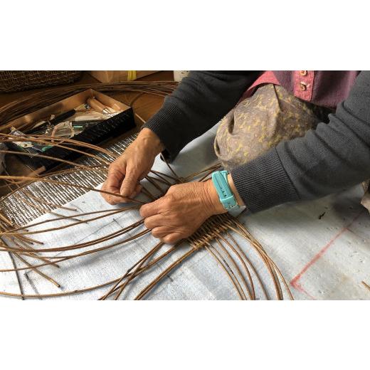 ふるさと納税 民芸品・工芸品 岩手県 西和賀町 若畑創作館 あけび蔓「二本編み」籠バッグ_6