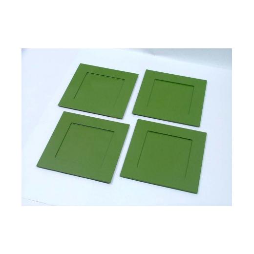 ふるさと納税 食器・グラス 皿 和歌山県 海南市 角皿4枚組/緑 緑