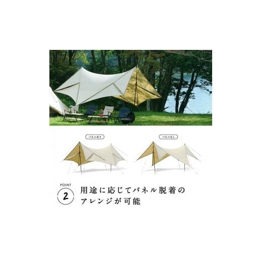 ふるさと納税 アウトドアグッズ テント・タープ 神奈川県 鎌倉市  鎌倉天幕 TARP 420TC DAC パネル脱着 タープ ポールセット KTM420-Dの画像