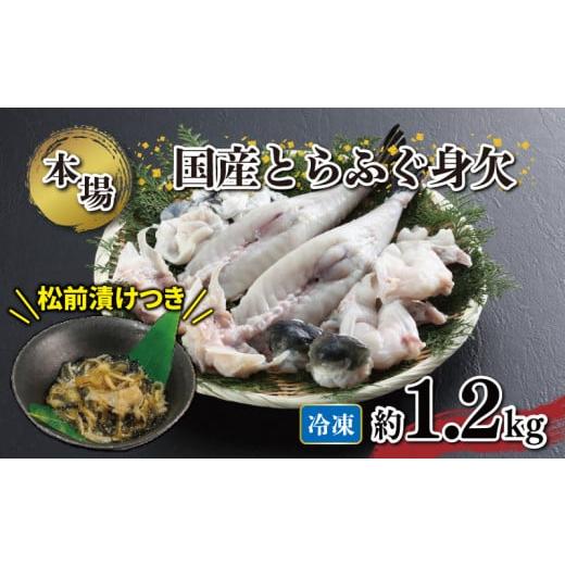 ふるさと納税 フグ 山口県 下関市 国産 とらふぐ 身欠 セット 約1.1〜1.3kg ふぐ松前付付き 冷凍 下関 山口 ふぐ特集 秋 冬