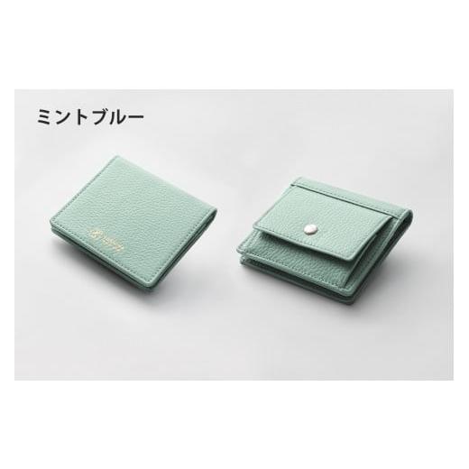 ふるさと納税 財布 千葉県 松戸市 DV041 YOSHINA コンパクト二つ折り財布(小銭入れ付き)ミントブルー ミントブルー