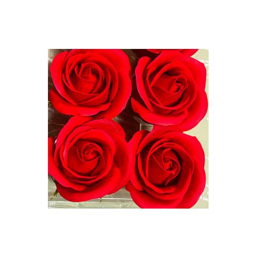 ふるさと納税 花・苗木 福岡県 苅田町 赤:Flower balloon ( フラワー バルーン ) ソープ フラワー 5本 置き型タイプ 韓国 お花 贈り物 赤