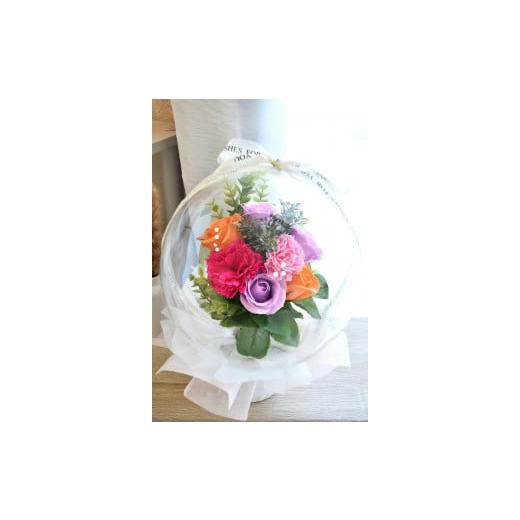 ふるさと納税 花・苗木 福岡県 苅田町 おまかせ:Flower balloon ( フラワー バルーン ) ソープ フラワー 5本 置き型タイプ 韓国 お花 贈り物 おまかせ