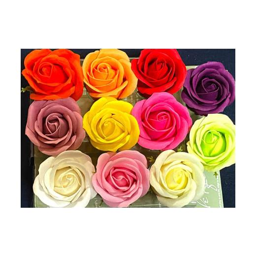 ふるさと納税 花・苗木 福岡県 苅田町 暖色系:Flower balloon ( フラワー バルーン ) ソープ フラワー 10本 花束型 タイプ 韓国 お花 贈り物 暖色系